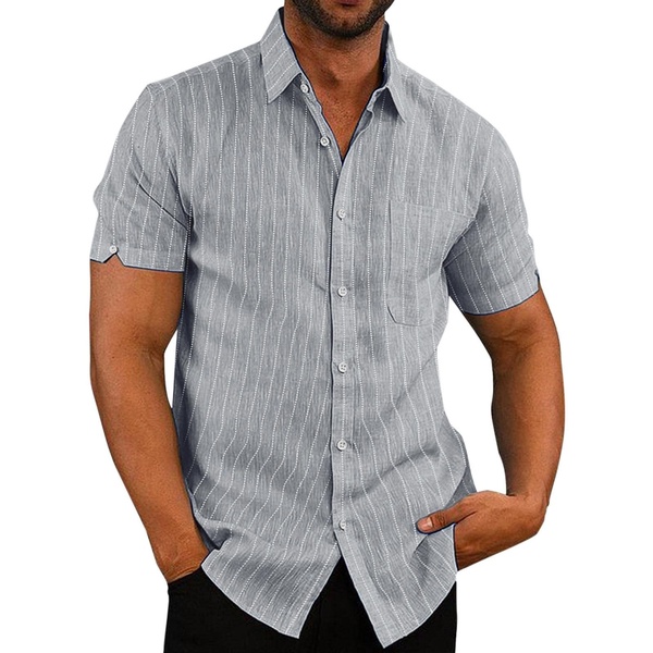 Custom heavy cotton linen shirt bulk order - 100% cotton striped shirts wholesale from China