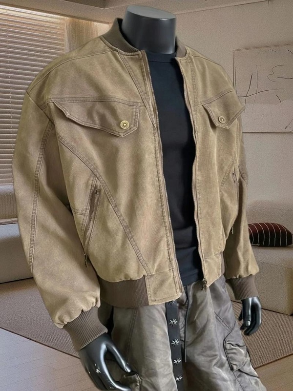 Custom streetwear washed denim jacket manufacturing - OEM jacket production by XinYuan Fashion
